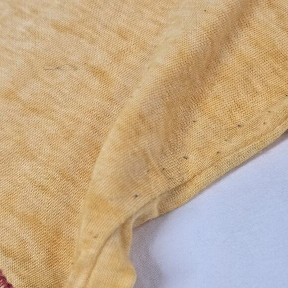 Harry Potter Hogwarts Top Yellow Burnout Graphic Tee Womens Size M Short Sleeve - Picture 8 of 11